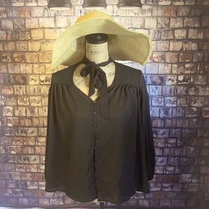 Sheer black blouse